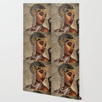 African American Masterpiece 'Cotton Club Flapper Dance Girl' Portrait Painting Wallpaper Gallery Image 2