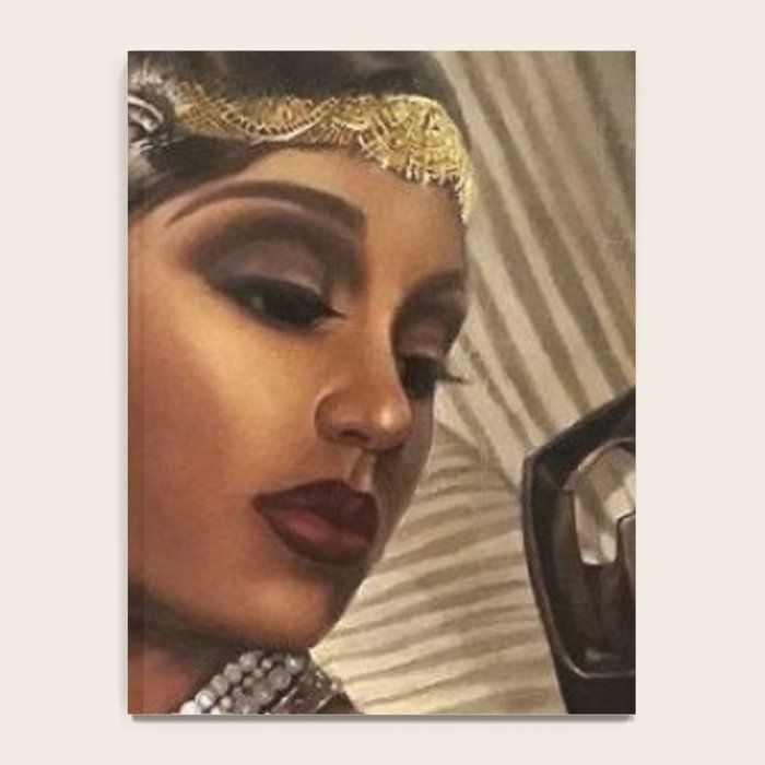 African American Masterpiece 'Cotton Club Flapper Dance Girl' Portrait Painting Notebook Gallery Image 4