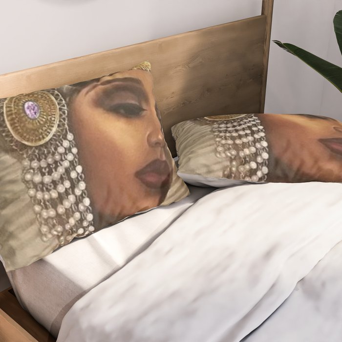 African American Masterpiece 'Cotton Club Flapper Dance Girl' Portrait Painting Pillow Sham Gallery Image 2