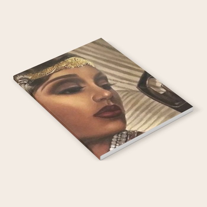 African American Masterpiece 'Cotton Club Flapper Dance Girl' Portrait Painting Notebook Gallery Image 1