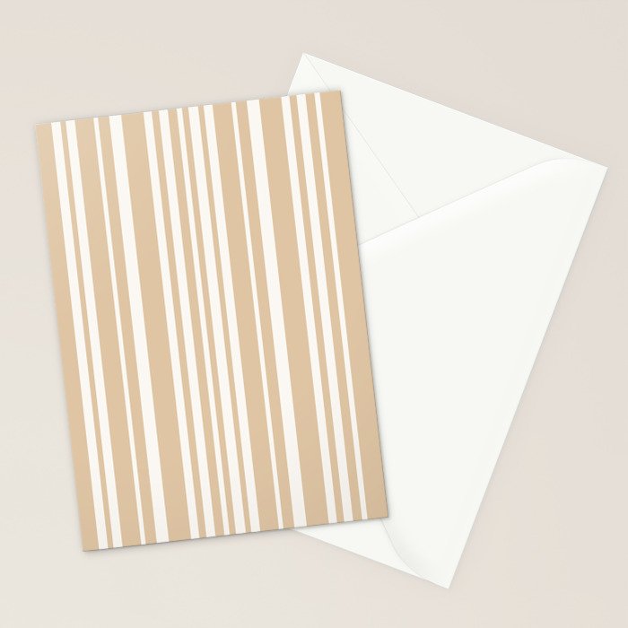 Classic Stripes XLIII - Neutral Tan Stationery Card Gallery Image 2
