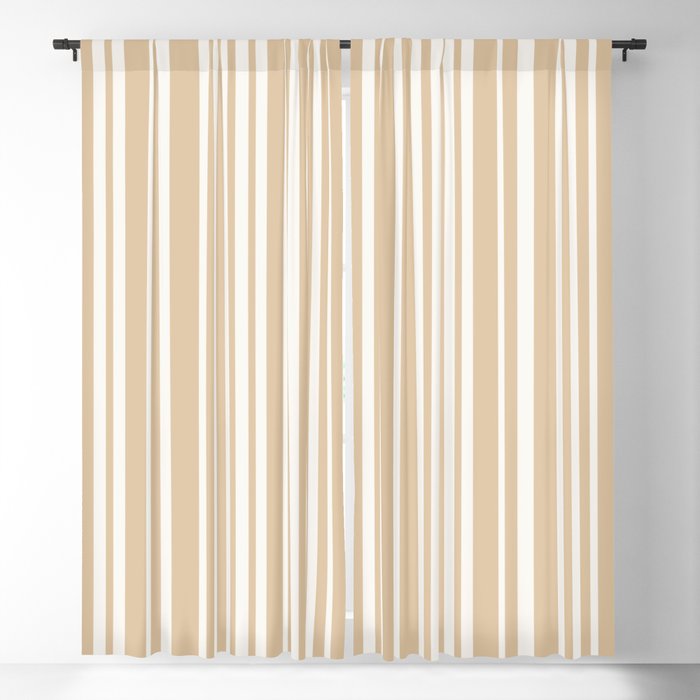 Classic Stripes XLIII - Neutral Tan Window Curtain Gallery Image 5