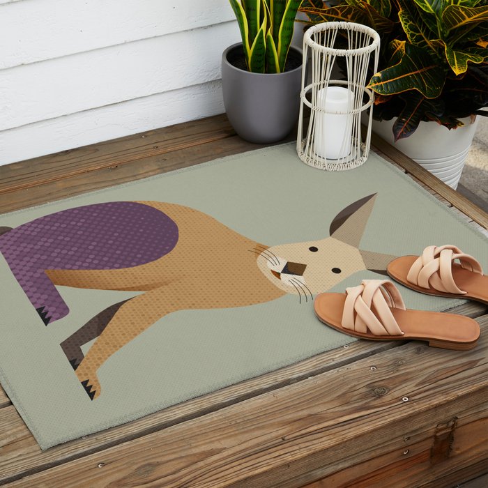 Whimsy European Hare Outdoor Rug Gallery Image 2