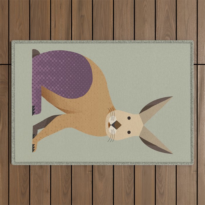 Whimsy European Hare Outdoor Rug Gallery Image 1