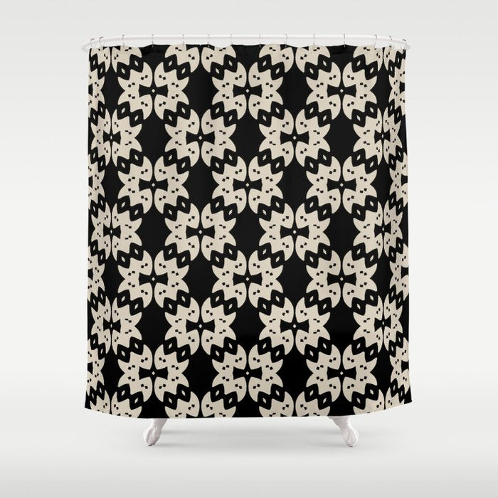Tribal Geometric Pattern Shower Curtain Gallery Image 1
