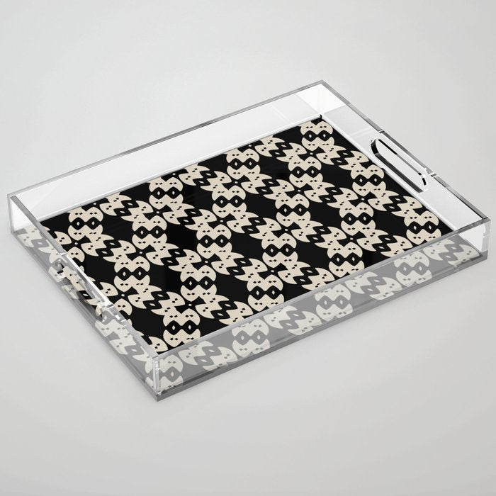 Tribal Geometric Pattern Acrylic Tray Gallery Image 1