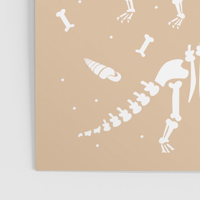 Dinosaur Fossils on Taupe Poster Gallery Image 3