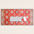Red Divine Vines Desk Mat Gallery Image 1