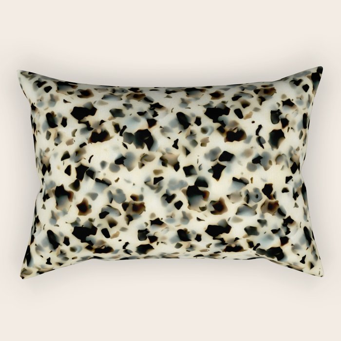 Ivory Acetate Tortoise Shell Rectangular Pillow Gallery Image 1
