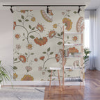 Exotic Orange Chinoiserie Wall Mural Gallery Image 1