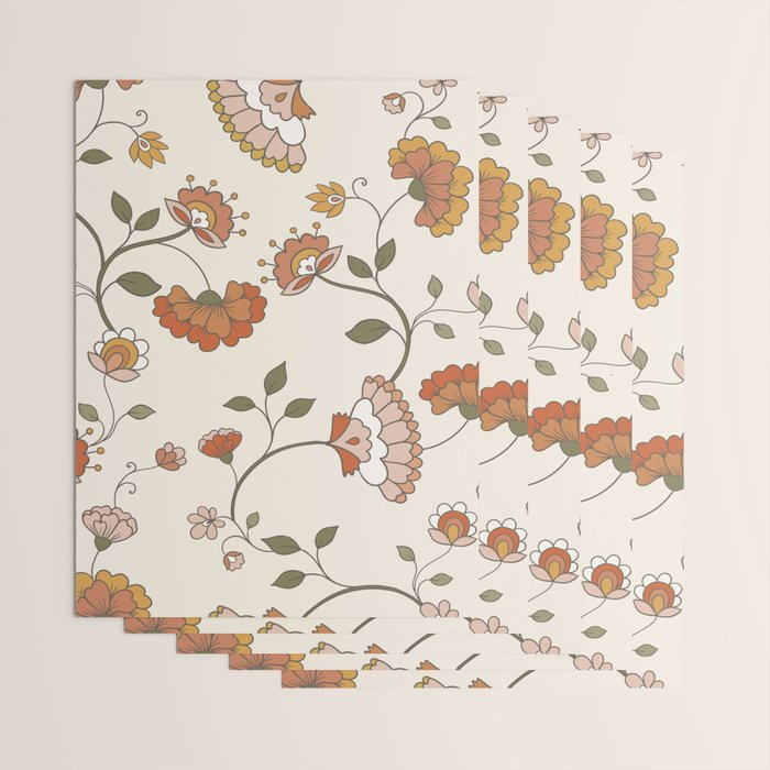 Exotic Orange Chinoiserie Wrapping Paper Gallery Image 3