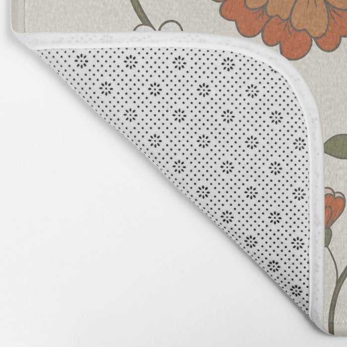 Exotic Orange Chinoiserie Bath Mat Gallery Image 2