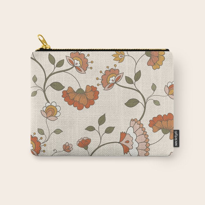 Exotic Orange Chinoiserie Carry All Pouch Gallery Image 1
