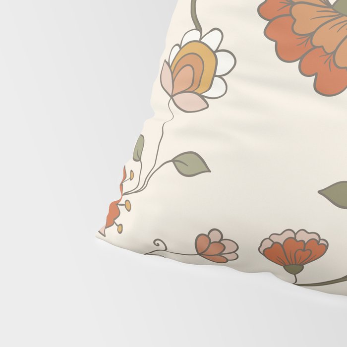 Exotic Orange Chinoiserie Pillow Sham Gallery Image 4
