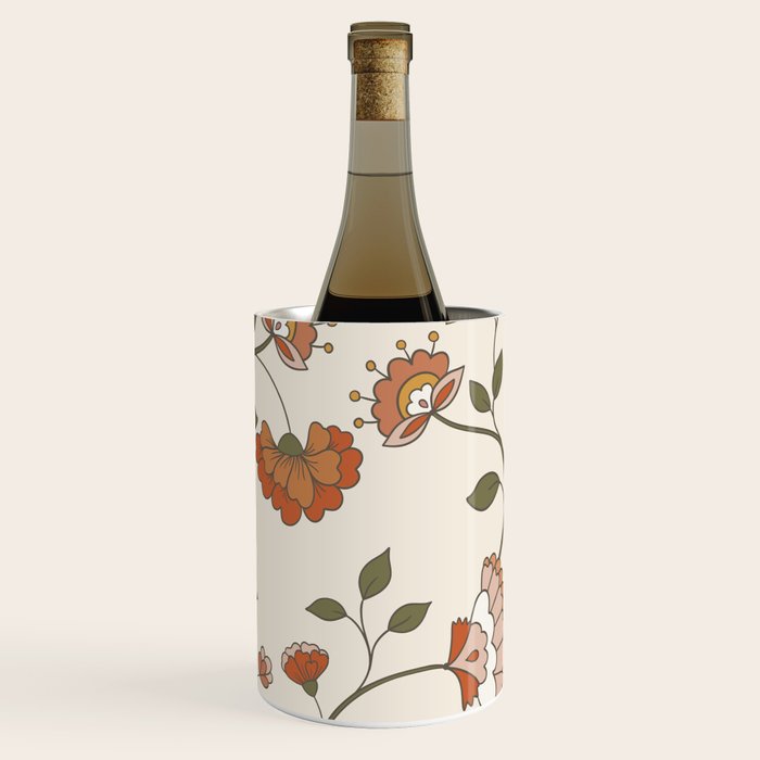 Exotic Orange Chinoiserie Wine Chiller Gallery Image 1