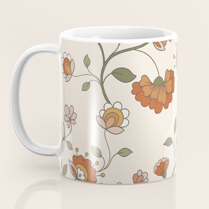 Exotic Orange Chinoiserie Coffee Mug Gallery Image 3