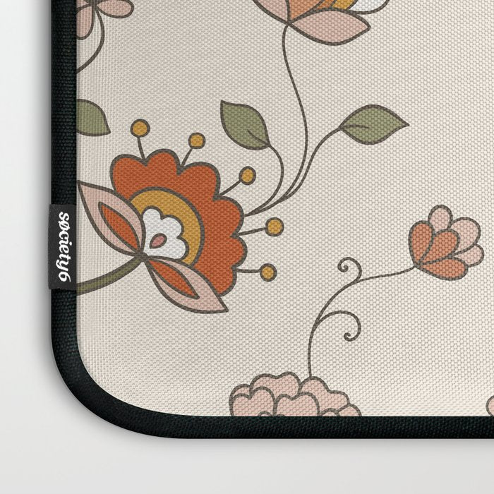 Exotic Orange Chinoiserie Laptop Sleeve Gallery Image 3