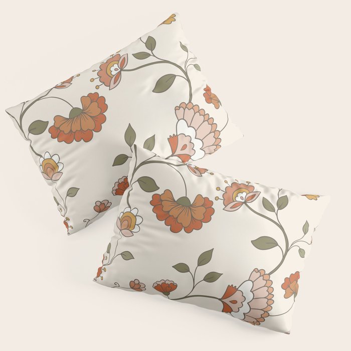 Exotic Orange Chinoiserie Pillow Sham Gallery Image 3