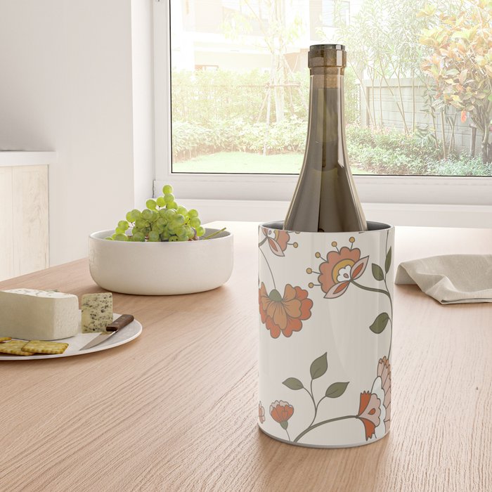 Exotic Orange Chinoiserie Wine Chiller Gallery Image 4