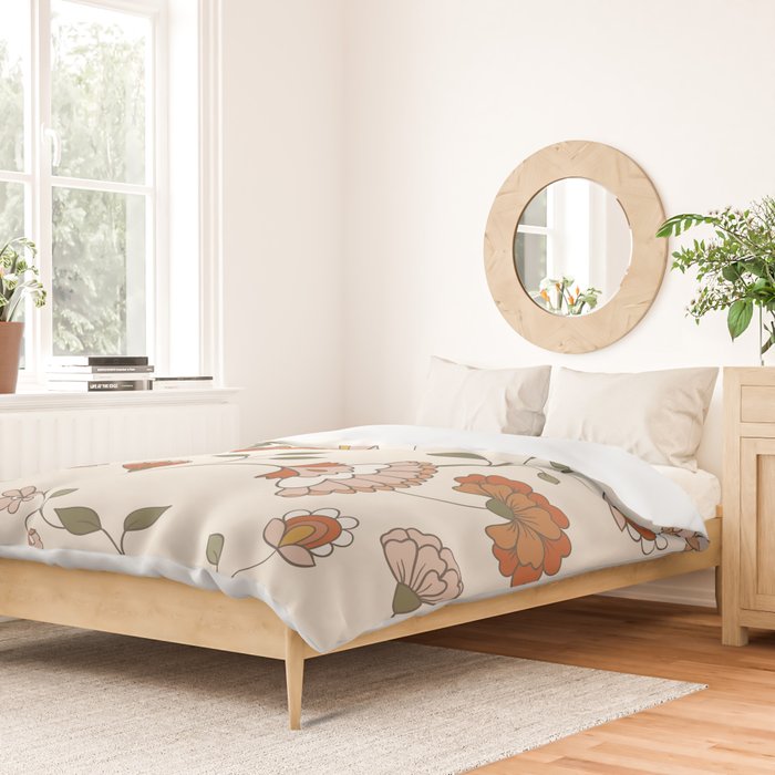 Exotic Orange Chinoiserie Duvet Cover Gallery Image 2