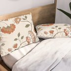 Exotic Orange Chinoiserie Pillow Sham Gallery Image 2