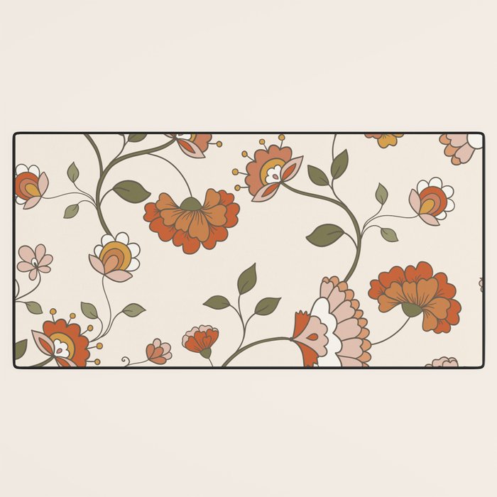 Exotic Orange Chinoiserie Desk Mat Gallery Image 3
