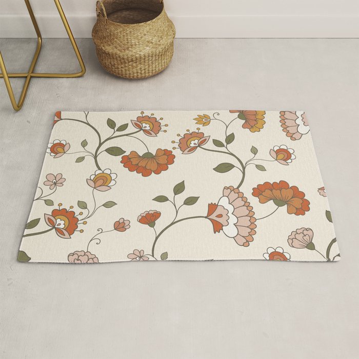 Exotic Orange Chinoiserie Rug Gallery Image 1