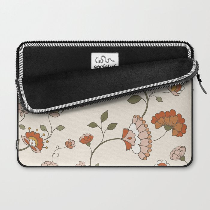 Exotic Orange Chinoiserie Laptop Sleeve Gallery Image 2