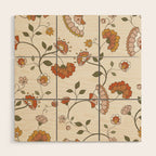 Exotic Orange Chinoiserie Wood Wall Art Gallery Image 1