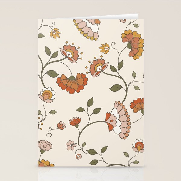 Exotic Orange Chinoiserie Stationery Card Gallery Image 2