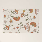 Exotic Orange Chinoiserie Welcome Mat Gallery Image 1