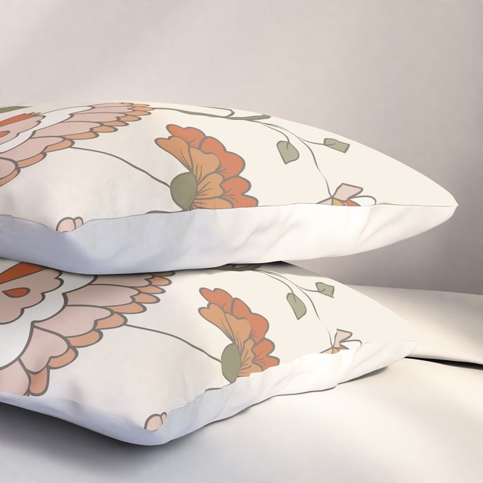Exotic Orange Chinoiserie Pillow Sham Gallery Image 3
