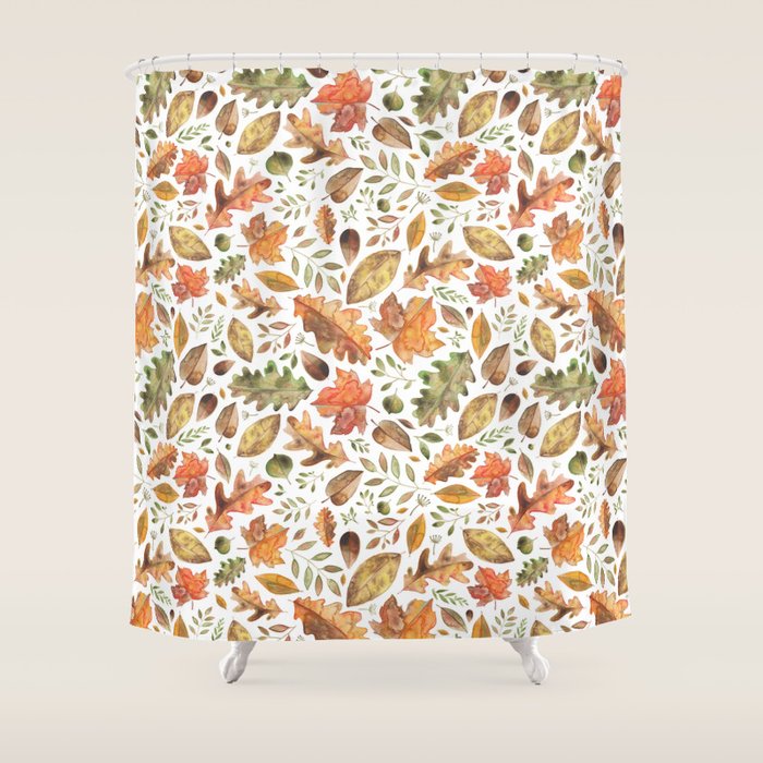 Autumn/Fall Leaves Shower Curtain Gallery Image 1