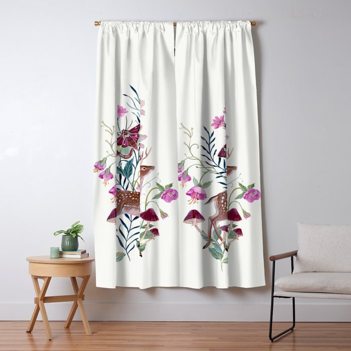 Floral Deer Window Curtain Gallery Image 5