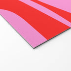 Preppy Pink and Red Retro Abstract Piquet Pattern Welcome Mat Gallery Image 2