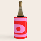 Preppy Pink and Red Retro Abstract Piquet Pattern Wine Chiller Gallery Image 2
