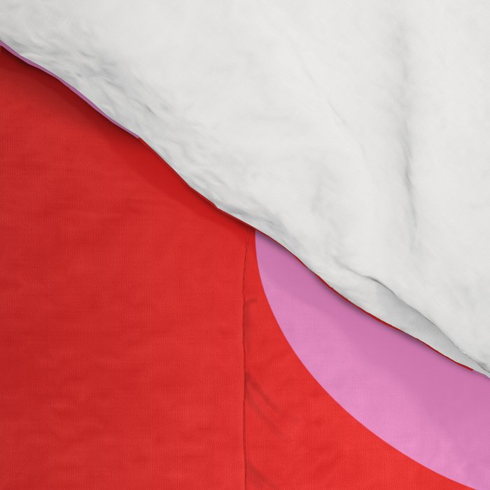 Preppy Pink and Red Retro Abstract Piquet Pattern Comforter Gallery Image 4