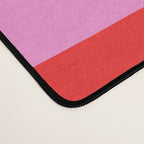 Preppy Pink and Red Retro Abstract Piquet Pattern Desk Mat Gallery Image 4