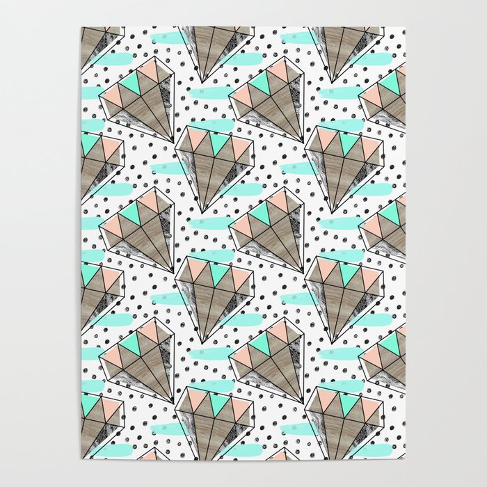 Colored diamonds and texture A Poster Gallery Image 4