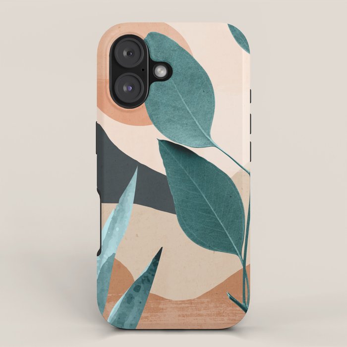 Abstract Art Tropical Leaves 9 iPhone Case Gallery Image 1