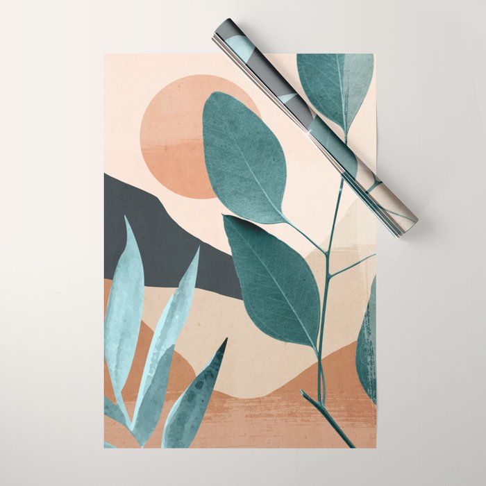 Abstract Art Tropical Leaves 9 Wrapping Paper Gallery Image 1