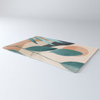 Abstract Art Tropical Leaves 9 Rug Gallery Image 3