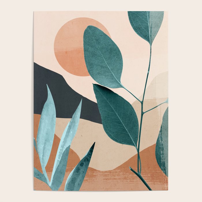 Abstract Art Tropical Leaves 9 Poster Gallery Image 1