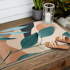 Abstract Art Tropical Leaves 9 Outdoor Rug Gallery Image 2