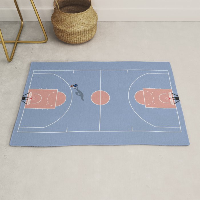Playing Basketball | Pastel Colors Basketball Colors  Rug Gallery Image 1
