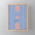 Playing Basketball | Pastel Colors Basketball Colors  Mini Art Print Gallery Image 1
