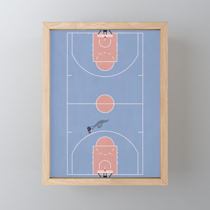 Playing Basketball | Pastel Colors Basketball Colors  Mini Art Print Gallery Image 1
