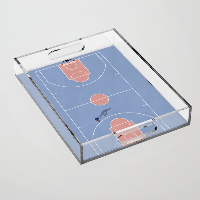 Playing Basketball | Pastel Colors Basketball Colors  Acrylic Tray Gallery Image 1