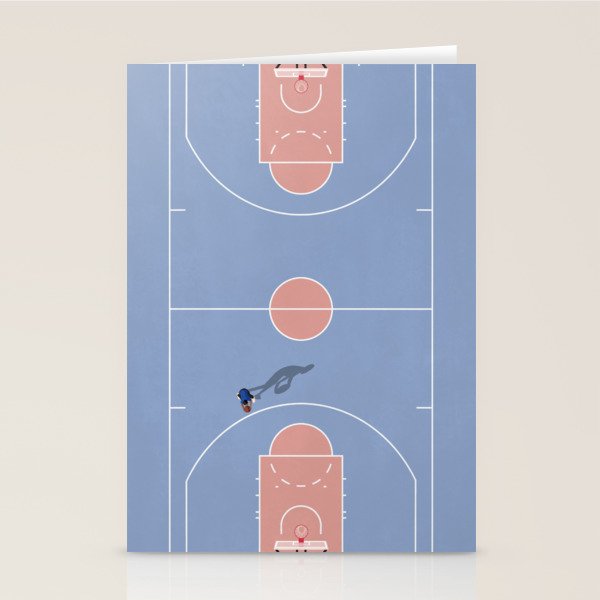 Playing Basketball | Pastel Colors Basketball Colors  Stationery Card Gallery Image 2