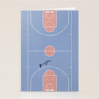 Playing Basketball | Pastel Colors Basketball Colors  Stationery Card Gallery Image 2